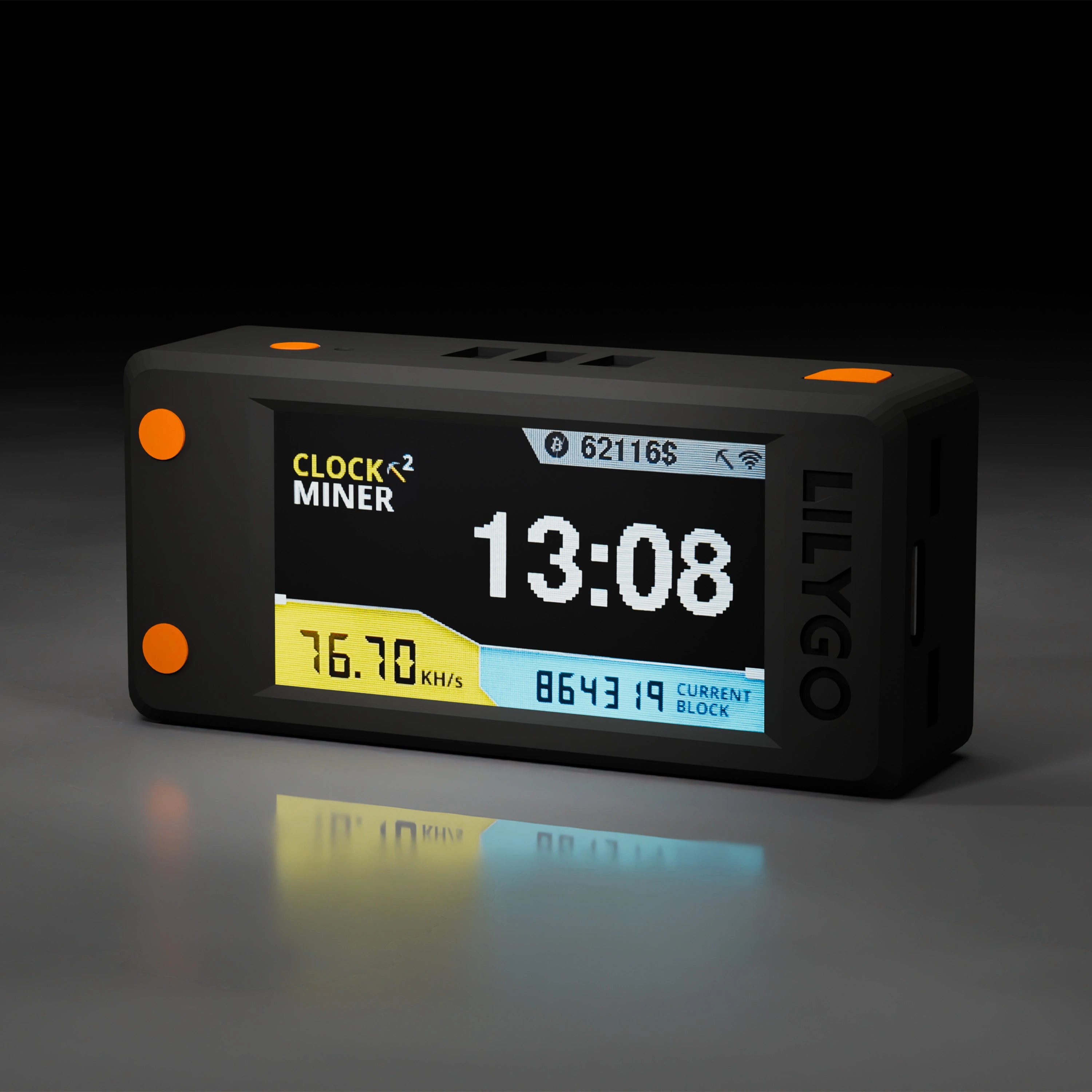 3D Nerdminer V2 – Mini Bitcoin Miner für Solo Mining mit Display, Hashrate-Statistik und Echtzeit-Daten.