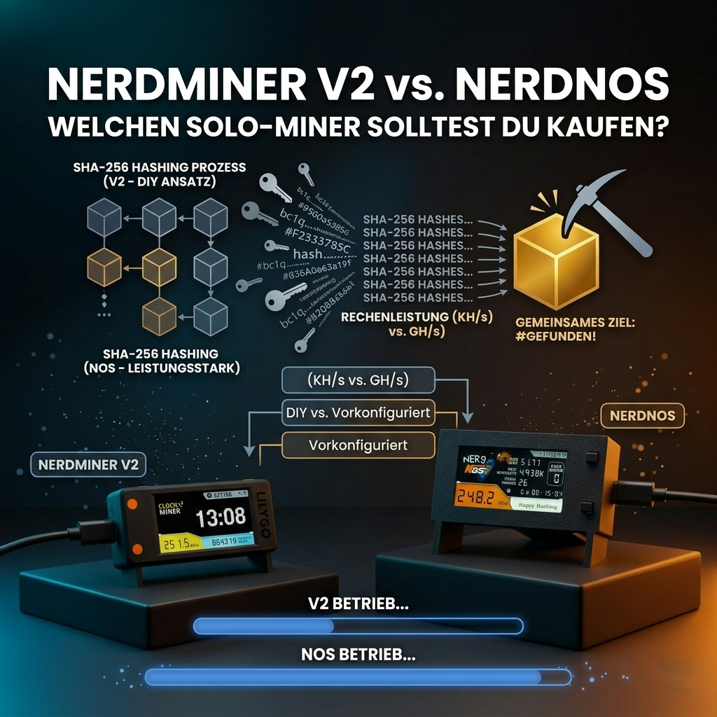 Nerdminer V2 vs. NerdNOS — welchen Solo-Miner solltest du kaufen?