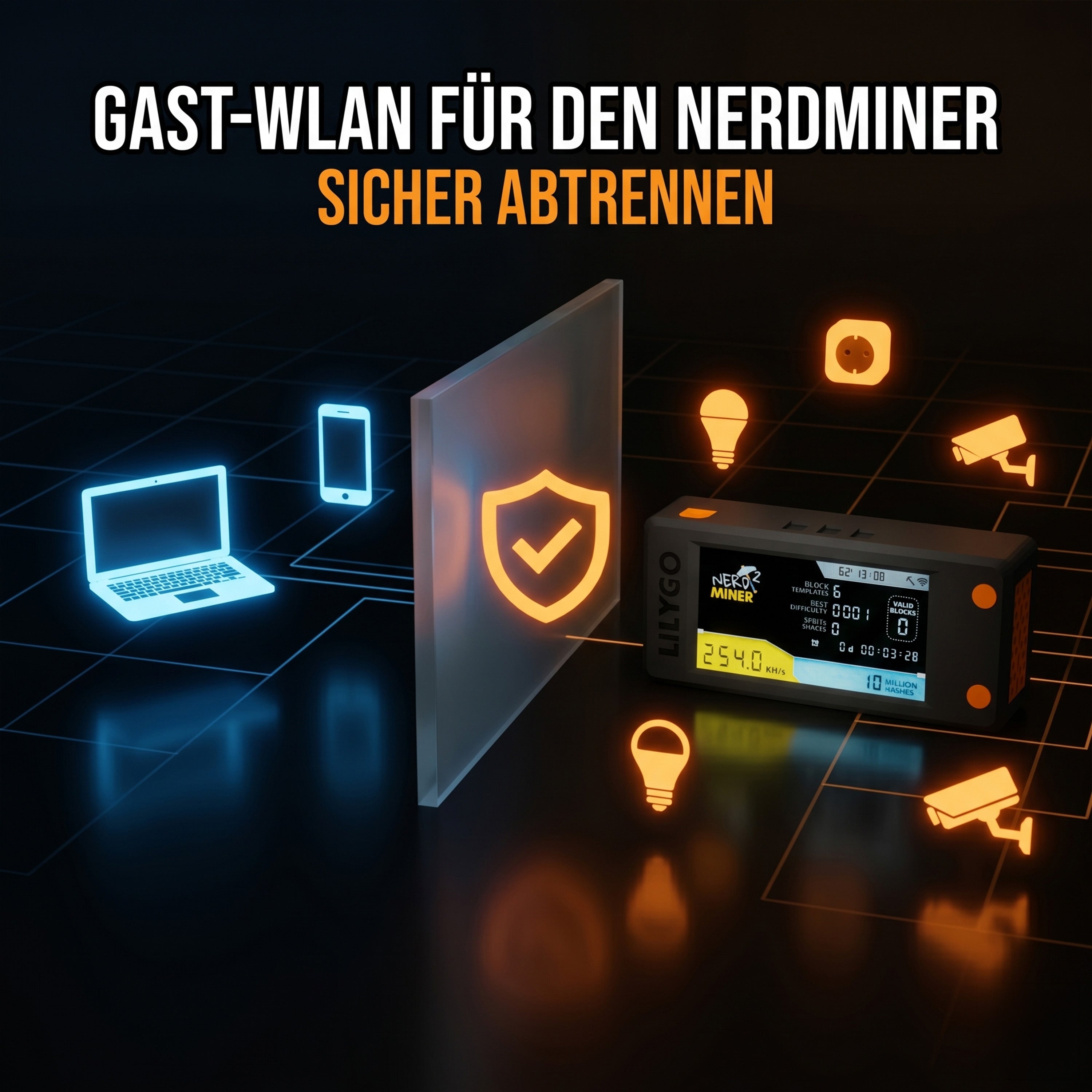 Nerdminer V2 im Gast-WLAN einrichten — Sicheres Setup für IoT-Geräte
