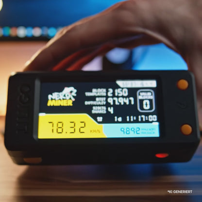 Nerdminer V2 Produktvideo — Solo Bitcoin Miner mit Live Hashrate und 24/7 Mining